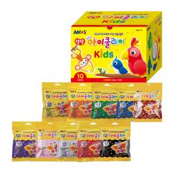 아모스 탱탱아이 칼라클레이 키즈 50g X 10종세트 혼합색상