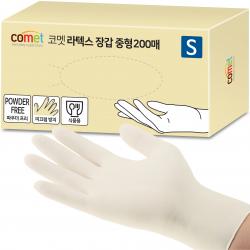 코멧 라텍스 장갑 소형 S 200p 1개