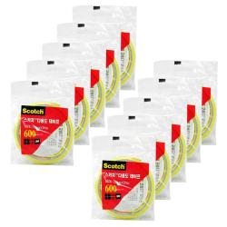 3m 다용도 테이프 600 리필 3인치 12mm X 20m 단일색상 10개입