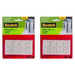 3m 스카치 Sp844 마루보호 패드 사각 소 16p 2개입