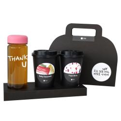 1AM 쥬뗌므 블랜딩 프리미엄 차세트 분홍뚜껑, 보틀 + 스티커 THANK U + 루비 캐모마일 3p + 트리플 베리 3p + 패키지 블랙 무슨일을, 1세트