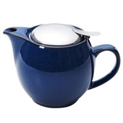 제로재팬 도자기 티포트 2인용, 진스 블루, 450ml