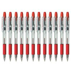제브라 Z-1(RT) 노크식 유성볼펜 0.7mm, 적색, 12개입