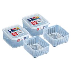 나카야 냉장고 두부함 사각 1.1L K230 T, 2개입, 1개