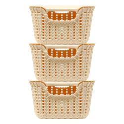 오하임 라탄 컬러 바구니 5L x 3p, 크림화이트, 1개