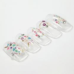 굿드림 스톤펄 컬러입체네일 데코스티커, 01 스톤펄 올몽졸몽꽃, 1개