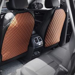 GMZMOTORS 킥매트 자동차시트커버 2p세트, BROWN, 1세트