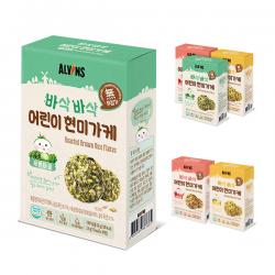 엘빈즈 바삭바삭 어린이 현미가케 빨강마을 2p + 노랑마을 2p + 푸른마을 2p 빨강마을 노랑마을 푸른마을 2세트