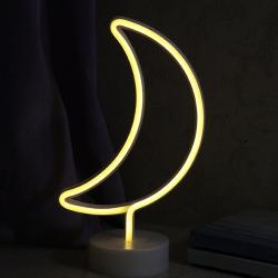 젊은이마켓 Led 네온사인 스탠드 무드등 초승달