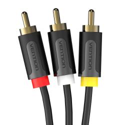 벤션 무산소 3 Rca To 3 Rca 오디오 비디오 Av 케이블 1m 단일 상품