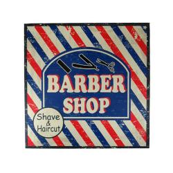 동양석창 인테리어용 Barber Shop 글귀 보드 혼합 색상