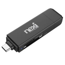 넥시 Usb3.1/3.0 Otg 카드리더기 마이크로 Sd 카드 Nx U3130cr Nx610 블랙 1개