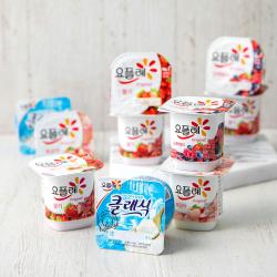 요플레 요거트 10개입 세트 클래식 85g X 2개 + 슈퍼베리 85g X 2개 + 딸기 85g X 4개 + 복숭아 85g X 2개 1세트