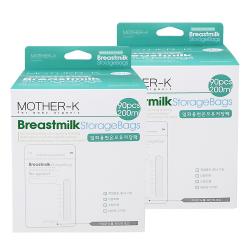 마더케이 일회용 변온 모유 저장팩 200ml 90매 2개