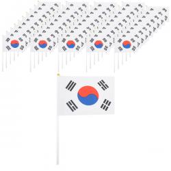 파티쇼 일체형 수기 태극기 미니, 혼합 색상, 50개입