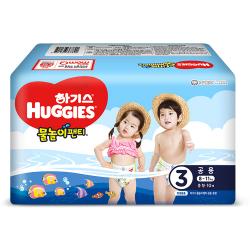 하기스 2019 물놀이 팬티형 수영장 기저귀 남여공용 중형 3단계(8~11kg), 10매