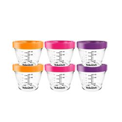 베베락 눈금형 트라이탄 밀폐용기 130ml 세트 오렌지 2p + 핑크 2p + 퍼플 2p 혼합 색상 1세트