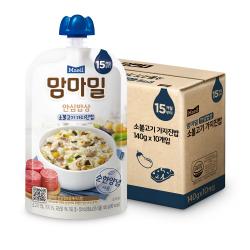 맘마밀 안심밥상 레토르트이유식 140g 소불고기 가지진밥 10개