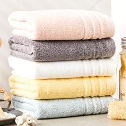 소프트터치 라인보더 호텔수건 150g 30수 면사 화이트+핑크+민트+엘로우+그레이 5개