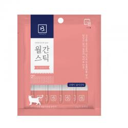 브리더랩 하루에 하나씩 월간스틱 고양이간식 닭연어 11g 30개입 닭가슴살 + 연어 혼합맛 30개
