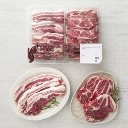 모아미트 보리먹인 삼겹 목살 반반팩 구이용 냉장 1kg 1개