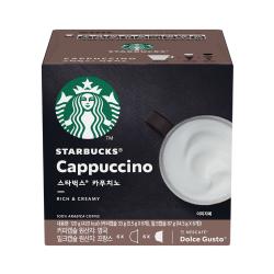 스타벅스 카푸치노 커피캡슐 5.5g X 6p + 밀크캡슐 14.5g X 6p 1세트