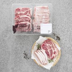 모아미트 보리먹인 목살 항정살 반반팩 구이용 냉장 1kg 1개