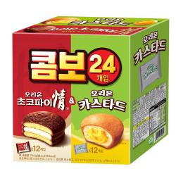 오리온 초코파이 정 39g X 12p + 카스타드 23g X 12p 1세트