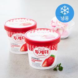 빙그레 투게더 스트로베리밀크 아이스크림 냉동 710ml 2개