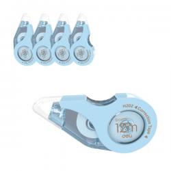 델리 대용량 마카롱 수정 테이프 EH20201 5mm x 12m, 블루, 5개