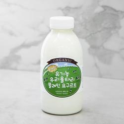 유기가공식품인증 우리울타리 플레인 요구르트 무가당 500ml 1개