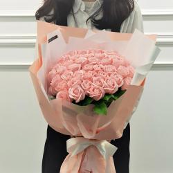이플린 조화 비누 장미꽃다발 50송이 핑크