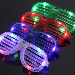 파티공구 Led셔터 쉐이드안경 4종 세트 그린 레드 화이트 블루 1세트