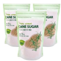 퓨어스윗 비정제 사탕수수원당 1kg 3개