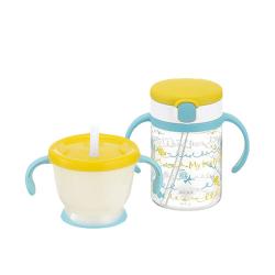 릿첼 Aq 첫걸음 머그 + 빨대컵 200ml 세트 옐로우 1세트