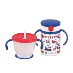 릿첼 Aq 첫걸음 머그 + 빨대컵 200ml 세트 네이비블루 1세트