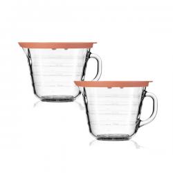 글라스락 렌지쿡 따뜻한 죽 전자레인지 용기 500ml 무드브릭 2개
