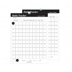 아이씨엘디자인 habit tracker 100days 목표달성 플래너 10매 x 2p 타공 랜덤 발송, 혼합색상