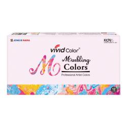 종이나라 칼라뱅크 비비드 마블링 물감 12ml 12색