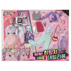 미미월드 미미스타일 취향저격 데일리룩 마론인형 놀이 세트, 혼합색상