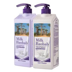 비오클라쎄 밀크바오밥 베이비파우더 샴푸 1000ml + 트리트먼트 1000ml 1세트