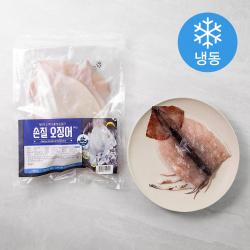 손질 오징어 국산 3마리 냉동 600g 1팩