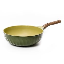 포시즌 올리브그린 인덕션 궁중팬, 30cm, 1개