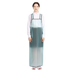웰프런 우레탄 방수앞치마 검정파이핑 대, 반투명 스카이블루, 1개