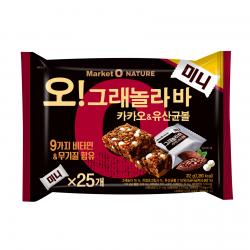 마켓오네이처 오 그래놀라 바 카카오 앤 유산균볼 미니, 312g, 1개