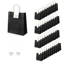 인디고 크라 쇼핑백 40p + 땡큐 직사각 라벨 40p 세트 쇼핑백 블랙 라벨 화이트 