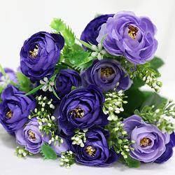 조아트 조화 성묘꽃 12대 나난장미 3p 퍼플