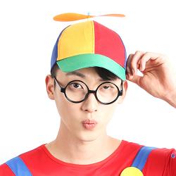 파티해 헬리콥터 프로펠러 모자 혼합색상 1개