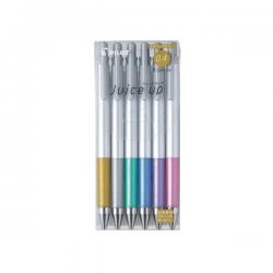 파이롯트 쥬스업 젤잉크펜 메탈릭 0.4mm 6종 세트 Ljp120s4 6cm 골드 실버 메탈그린 메탈블루 메탈바이올렛 1세트