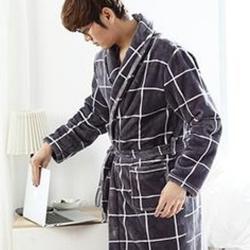 남성용 포그니 샤워가운 그레이 체크 1개